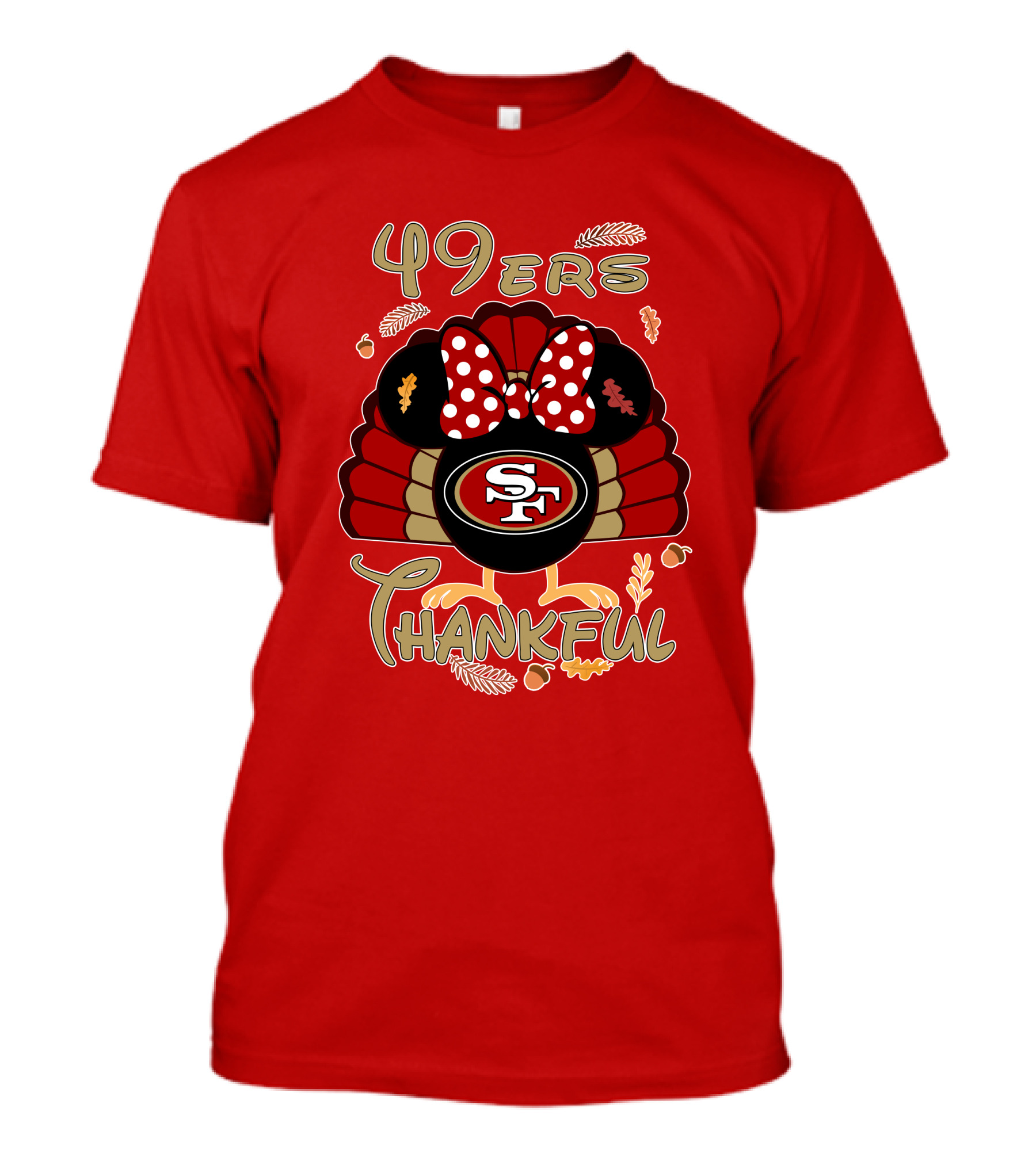 49ers Thankful Minnie Thanksgiving San Francisco T-Shirt