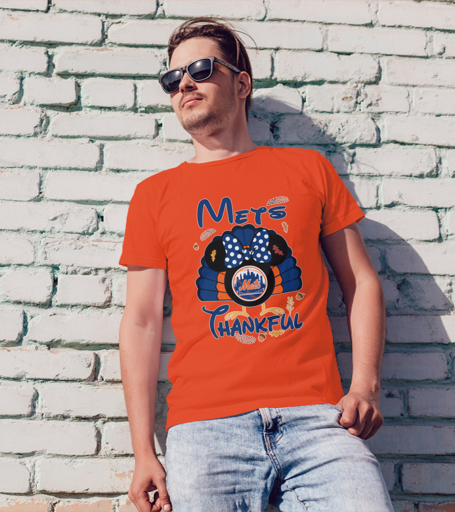 Mets Thankful Thanksgiving Minnie T-Shirt