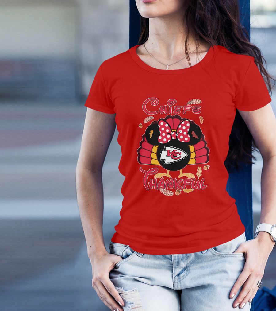 Chiefs Thankful Kansas City Minnie Thanksgiving T-Shirt