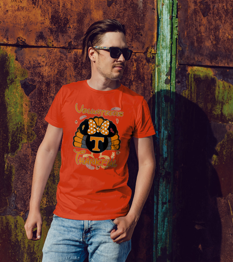 Volunteers Thankful Tennessee Minnie Thanksgiving T-Shirt