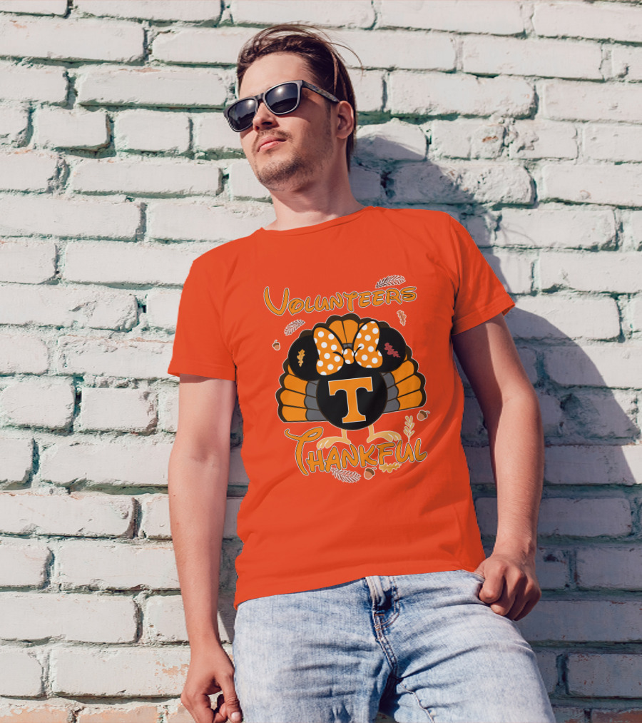 Volunteers Thankful Tennessee Minnie Thanksgiving T-Shirt