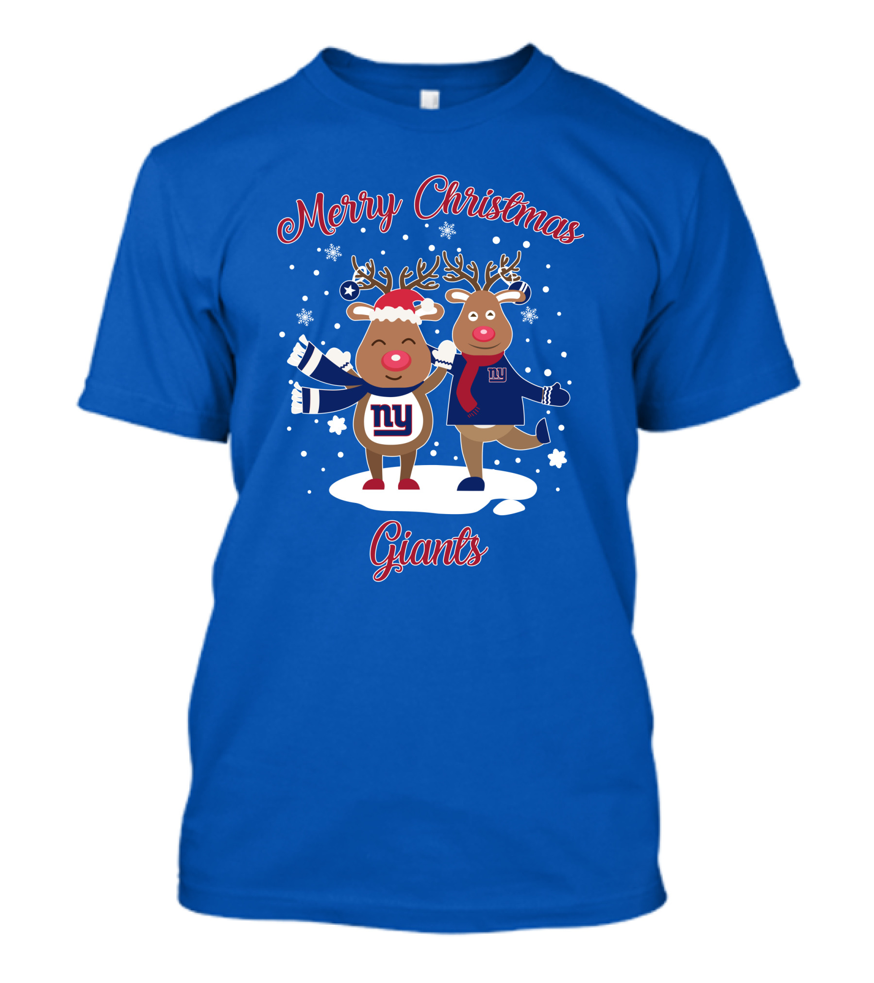 Merry Christmas New York Giants Reindeer T-Shirt