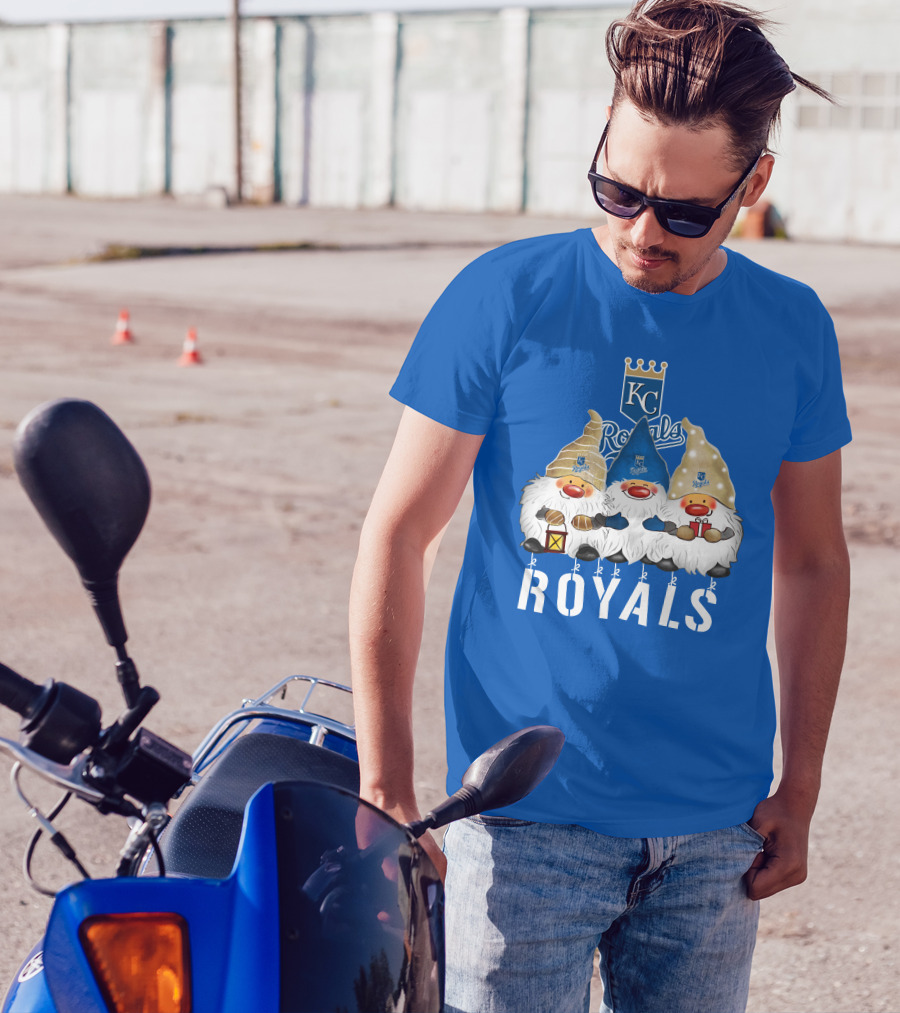 Kansas City Royals Merry Christmas Happy Holidays Gnomes T-Shirt