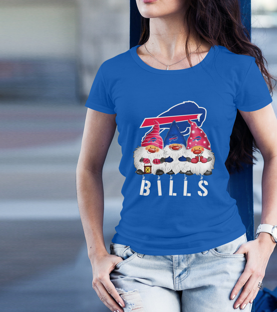 Buffalo Bills Happy Holidays Gnomes Christmas T-Shirt