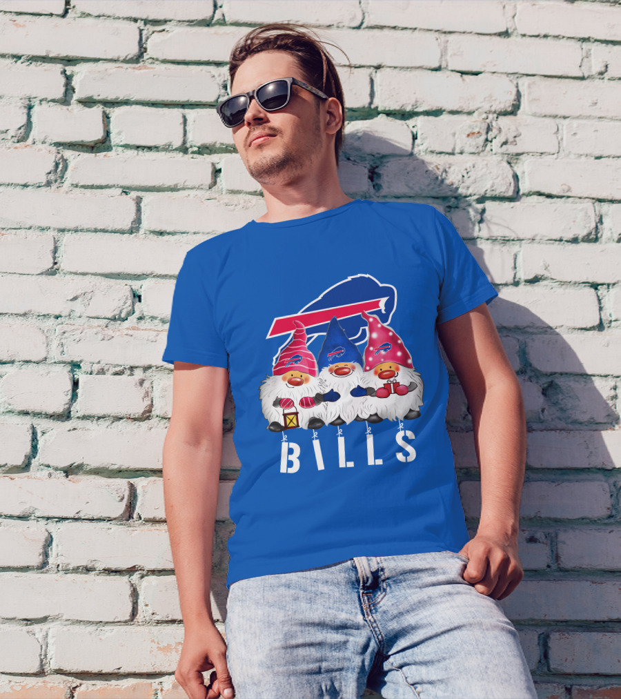 Buffalo Bills Happy Holidays Gnomes Christmas T-Shirt