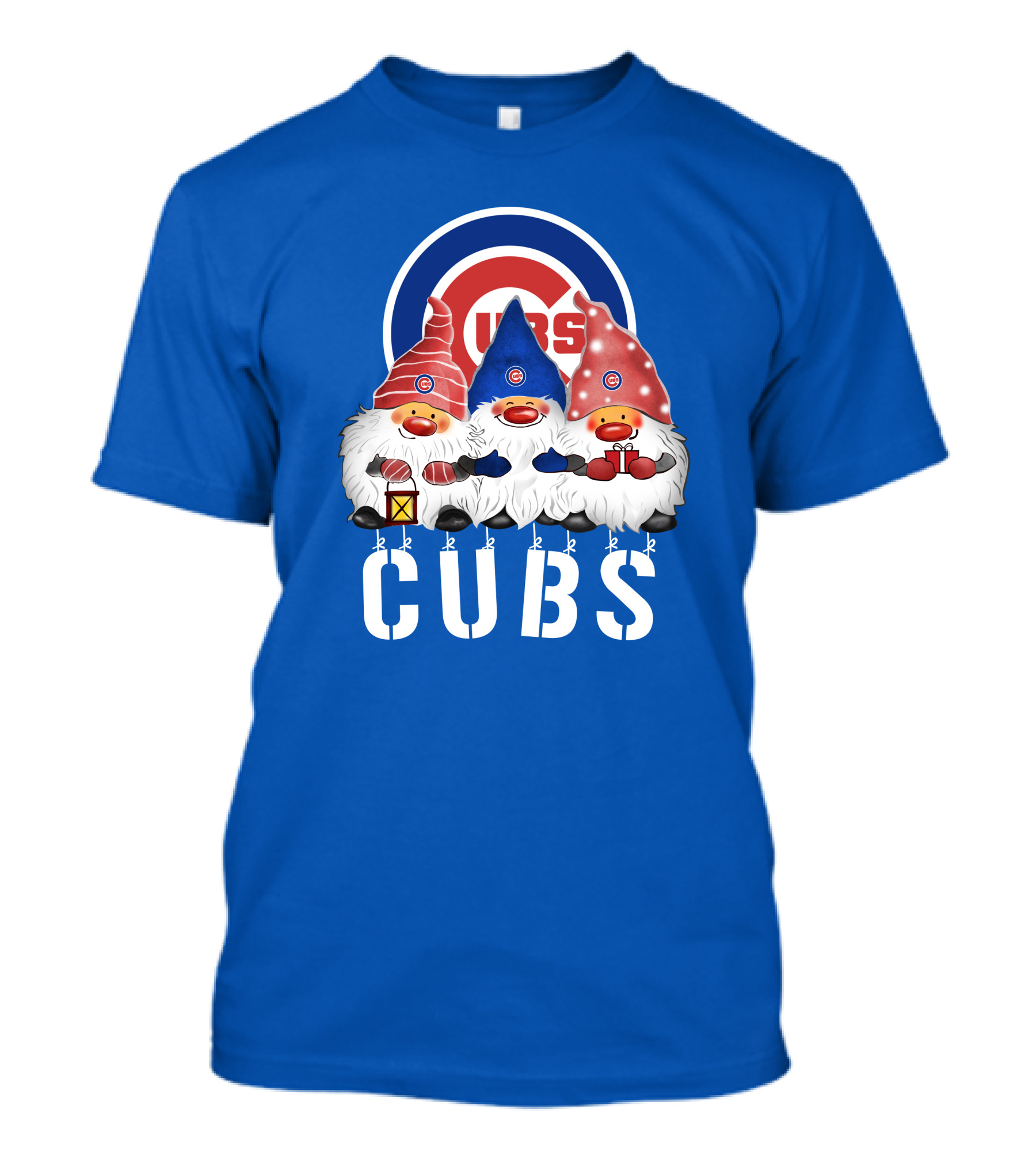 Chicago Cubs Merry Christmas Happy Holidays Festive Gnomes T-Shirt