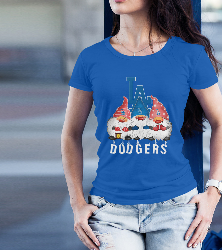 Los Angeles Dodgers Merry Christmas Happy Holidays Gnomes T-Shirt