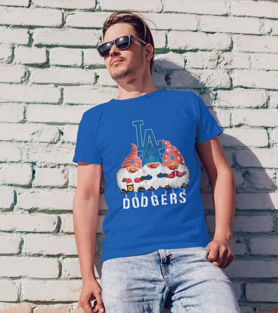 Los Angeles Dodgers Merry Christmas Happy Holidays Gnomes T-Shirt