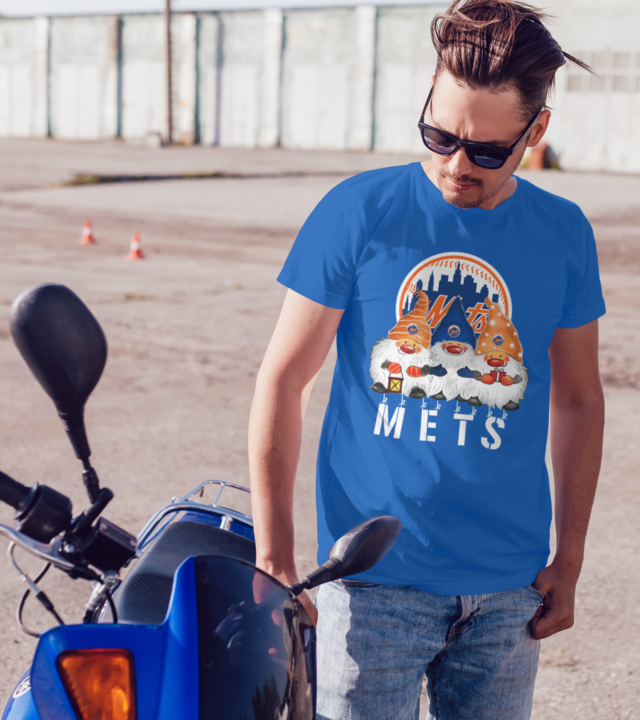 New York Mets Merry Christmas Happy Holidays Gnomes T-Shirt