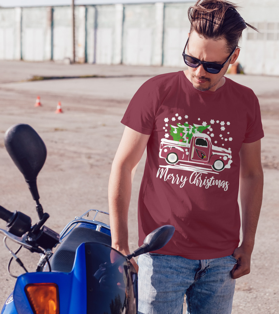 Arizona Cardinals Vintage Truck Merry Christmas T-Shirt