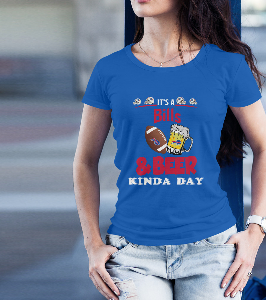 Buffalo Bills Football Helmet And Beer Mug Kind Of Day T-Shirt