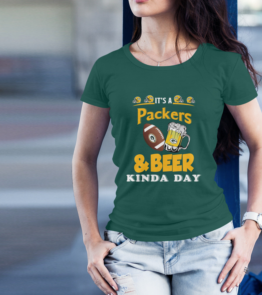 Green Bay Packers Football And Beer Kinda Day T-Shirt