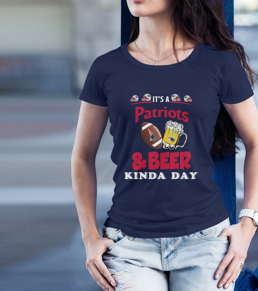 New England Patriots Football And Beer Celebration Day T-Shirt