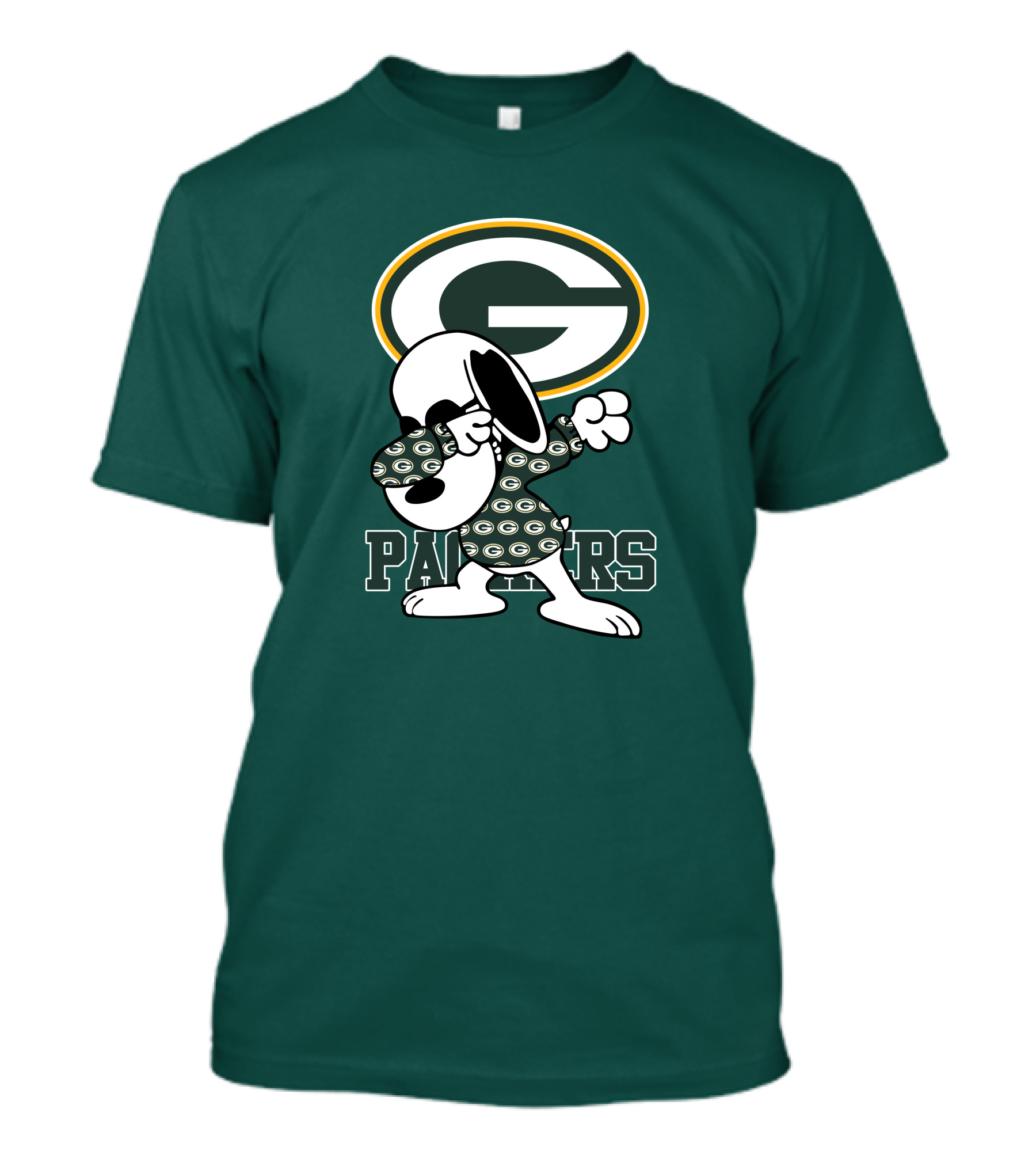 Green Bay Packers Snoopy Dabbing Packers T-Shirt