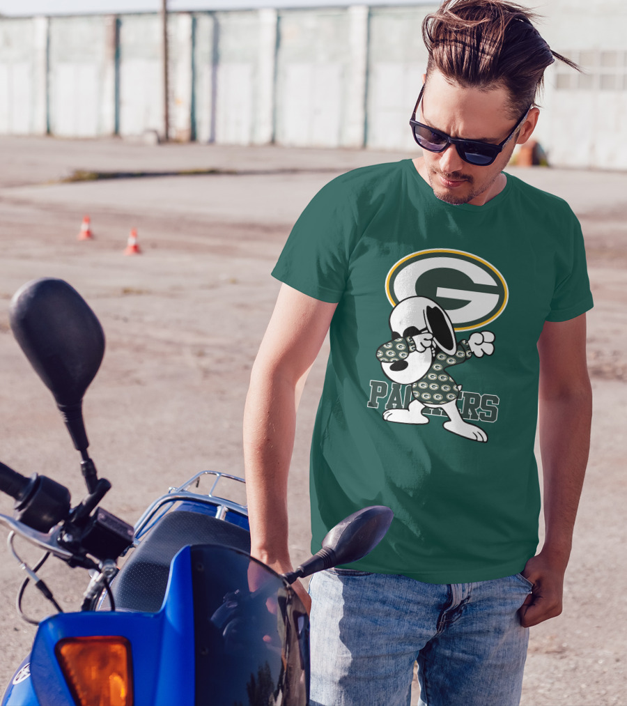 Green Bay Packers Snoopy Dabbing Packers T-Shirt