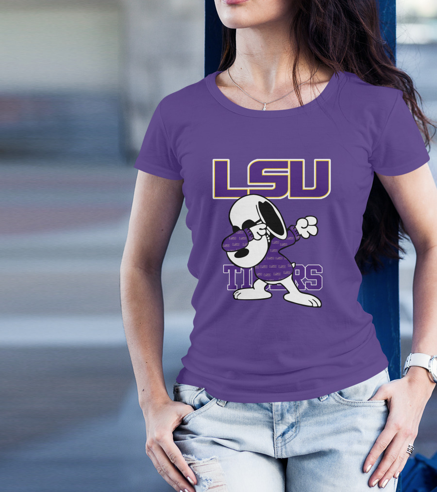 LSU Tigers Snoopy Dabbing T-Shirt
