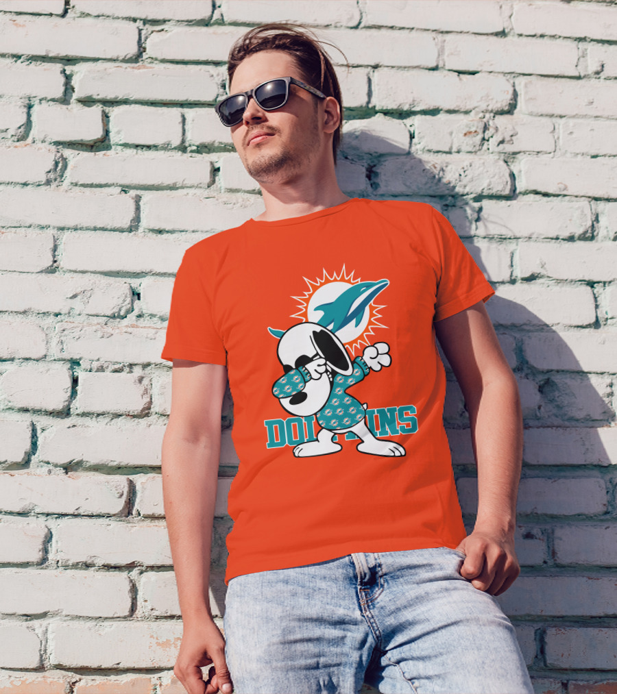 Miami Dolphins Snoopy Dabbing T-Shirt