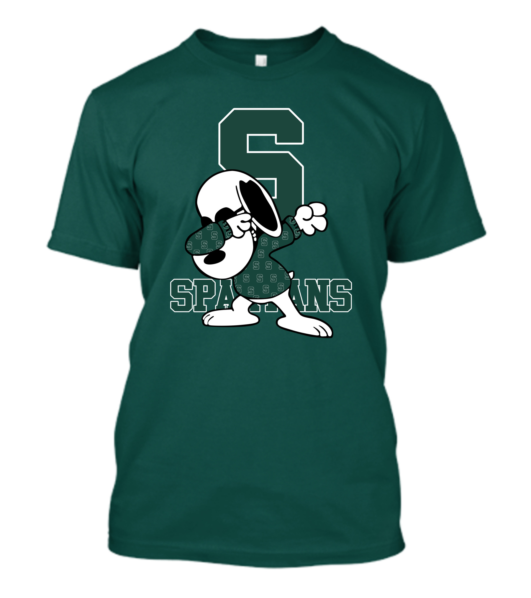 Michigan State Spartans Snoopy Dabbing Football Cartoon Peanuts T-Shirt
