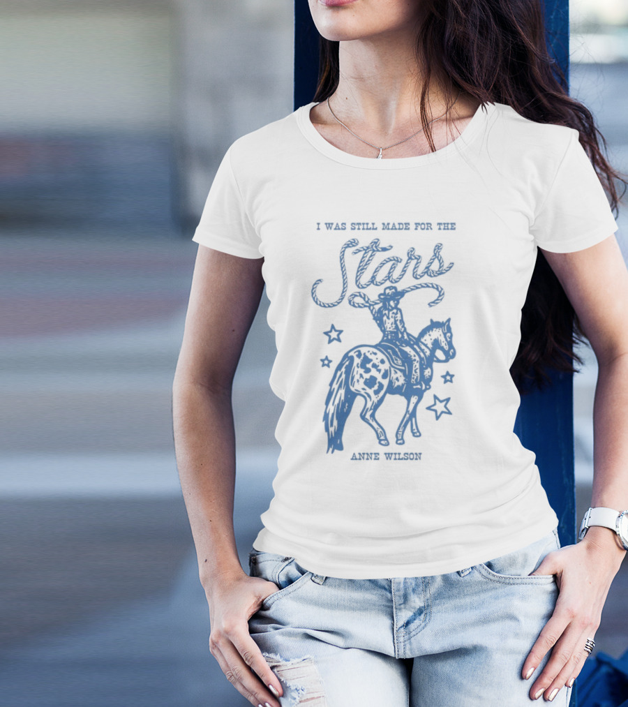 I Was Still Made For The Stars Annie Oakley Cowboy Horse Silhouette T-Shirt