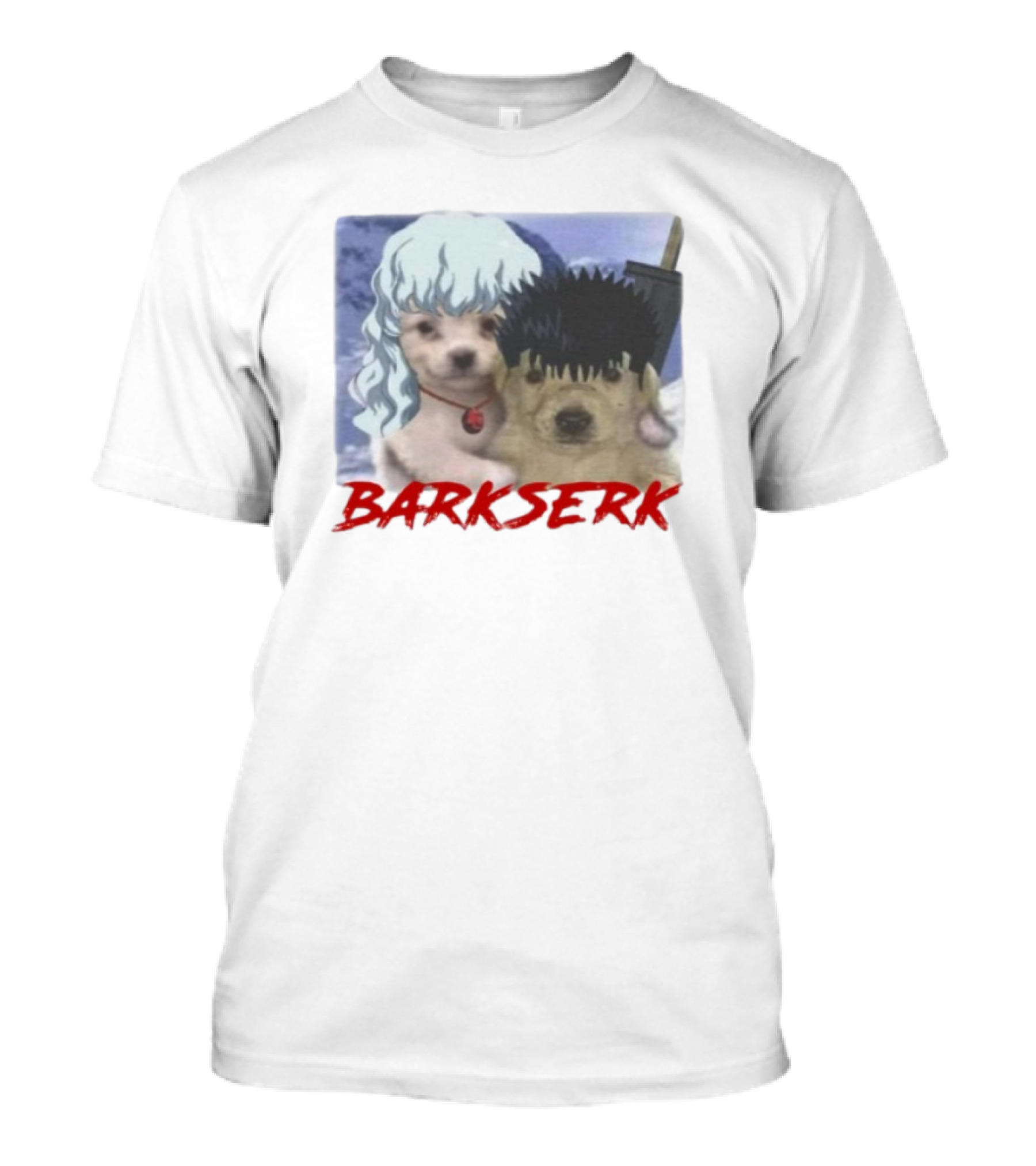 Retro Anime Barkserk Dog Characters Parody T-Shirt