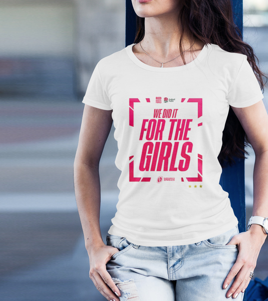 England 2025 Women's Rugby World Cup Champions We Did It For The Girls Roses Three Stars T-Shirt