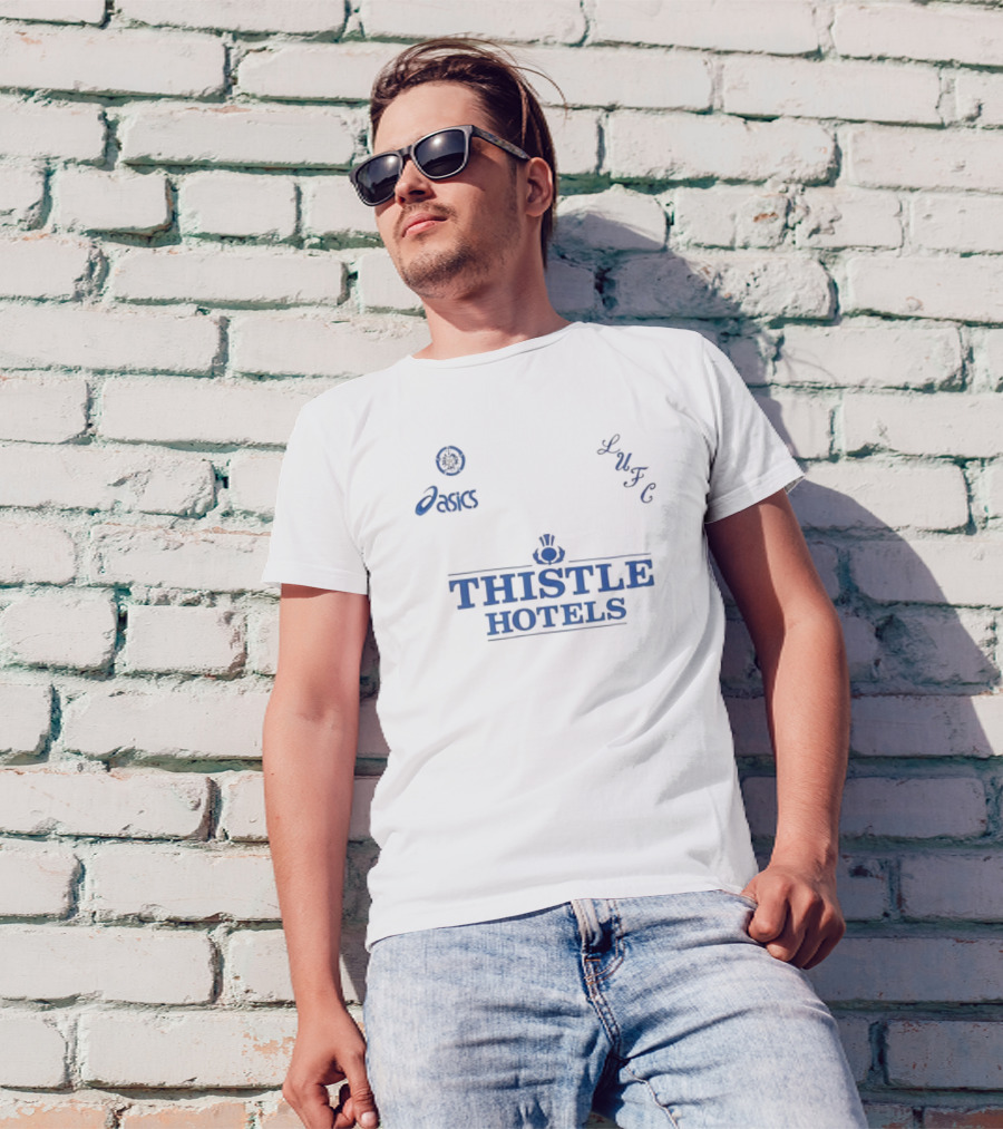 Leeds United LUFC Asics Thistle Hotels T-Shirt