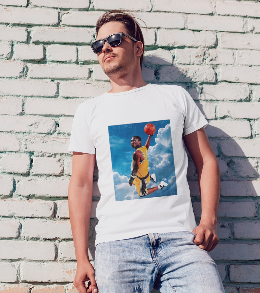 Mamba Sky High Basketball Legend Jumping Through Clouds T-Shirt