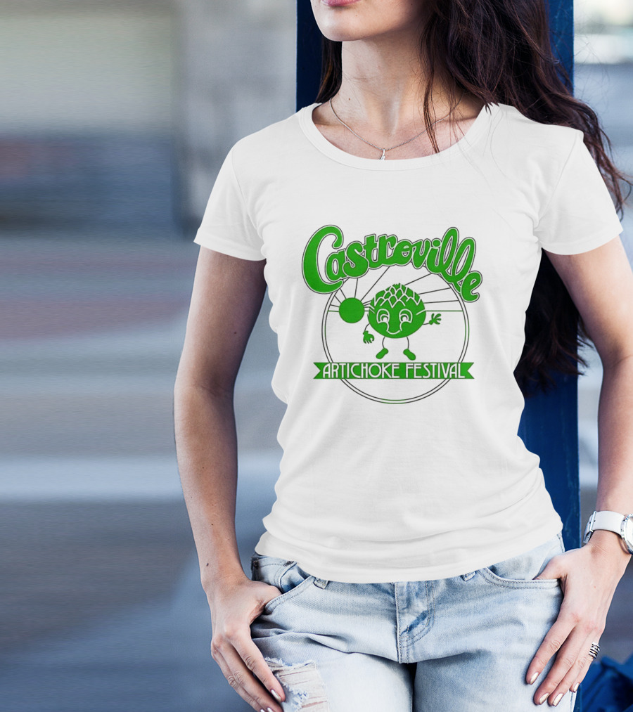 Castroville Artichoke Festival Fun Green Character T-Shirt