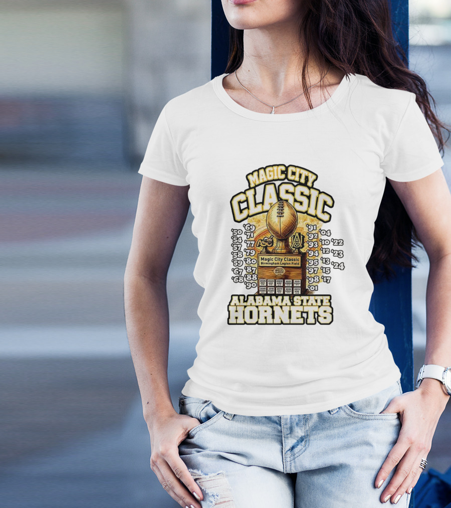 Magic City Classic Alabama State Hornets Birmingham Legion Field Championship Years T-Shirt