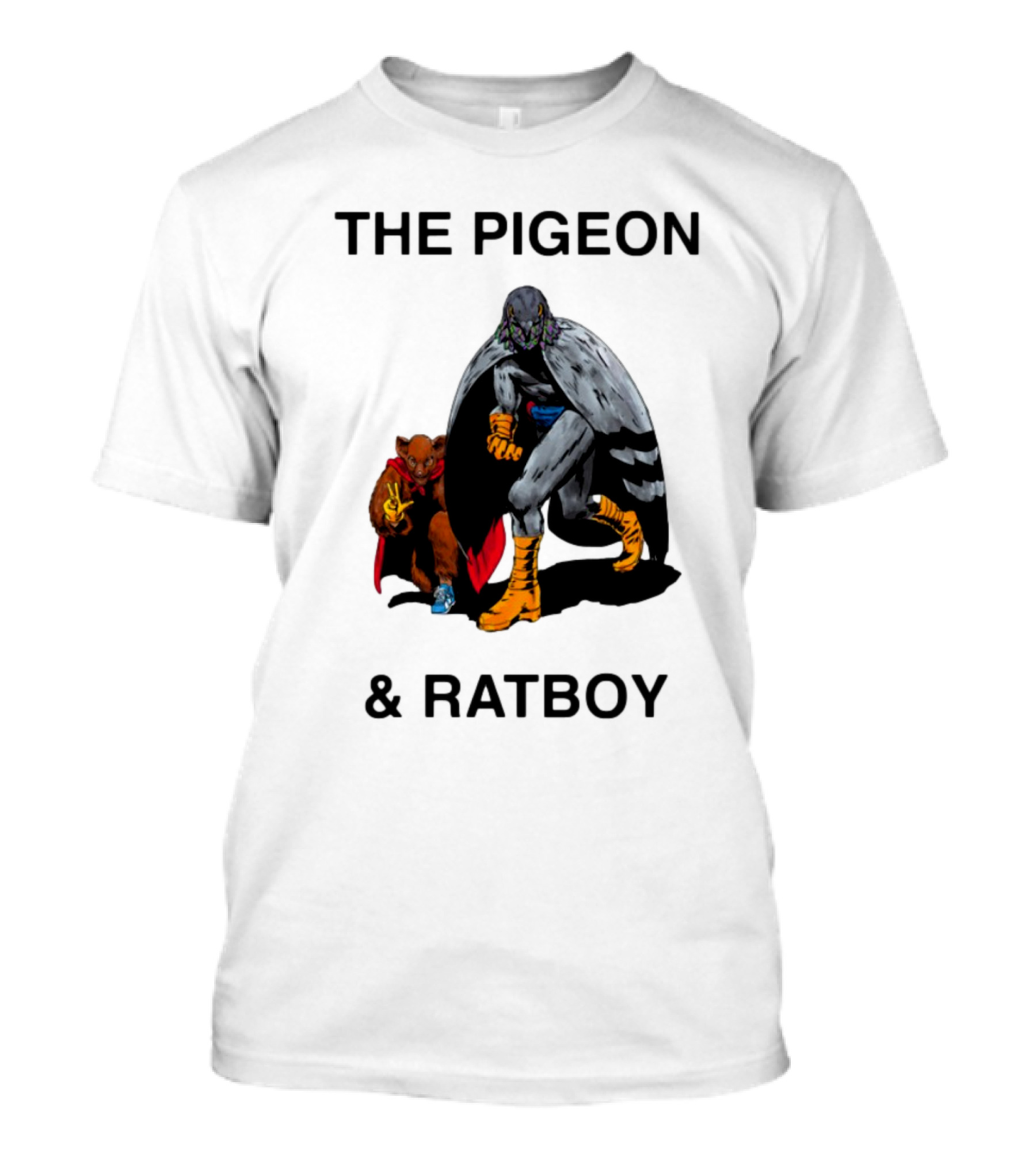 The Pigeon And Ratboy Superhero Duo Graphic T-Shirt