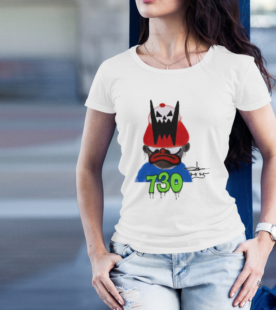 Slawn X Asspizza 730 Masked Character With Red Hat T-Shirt