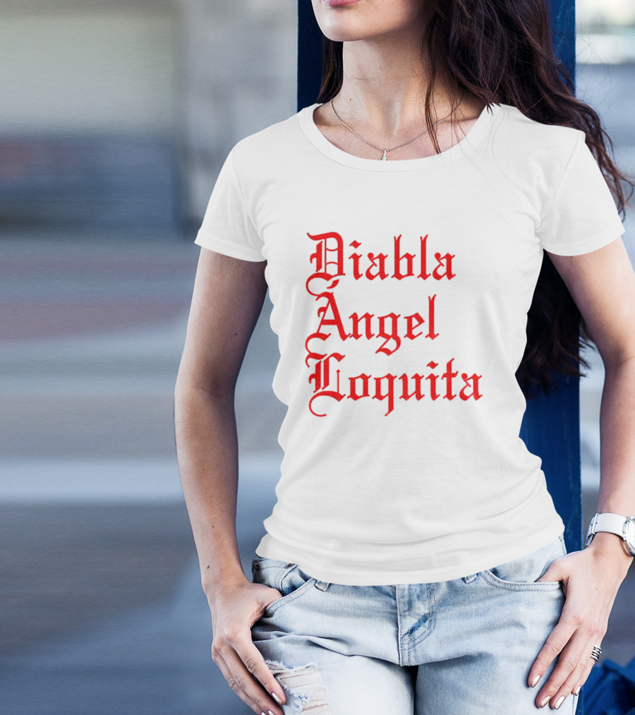 Bad Bunny Diabla Angel Loquita Valentine's Day T-Shirt