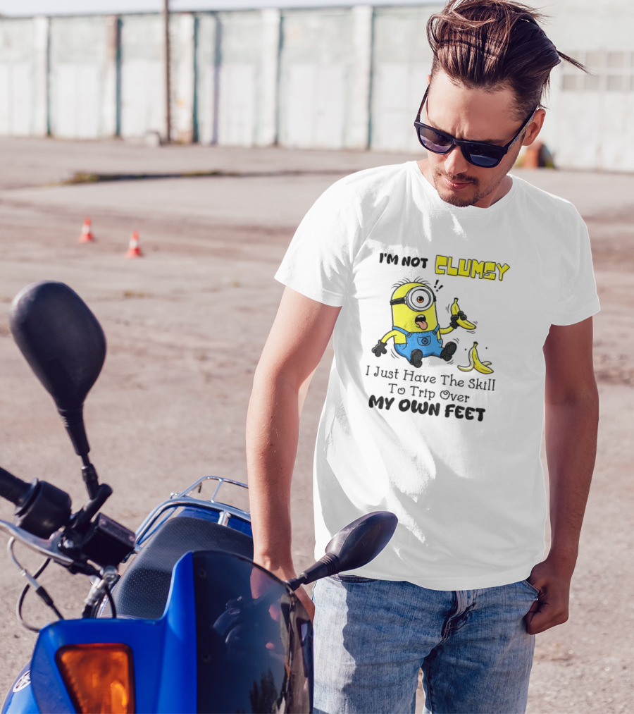 Minion Clumsy Banana Humor Trip Over My Own Feet T-Shirt
