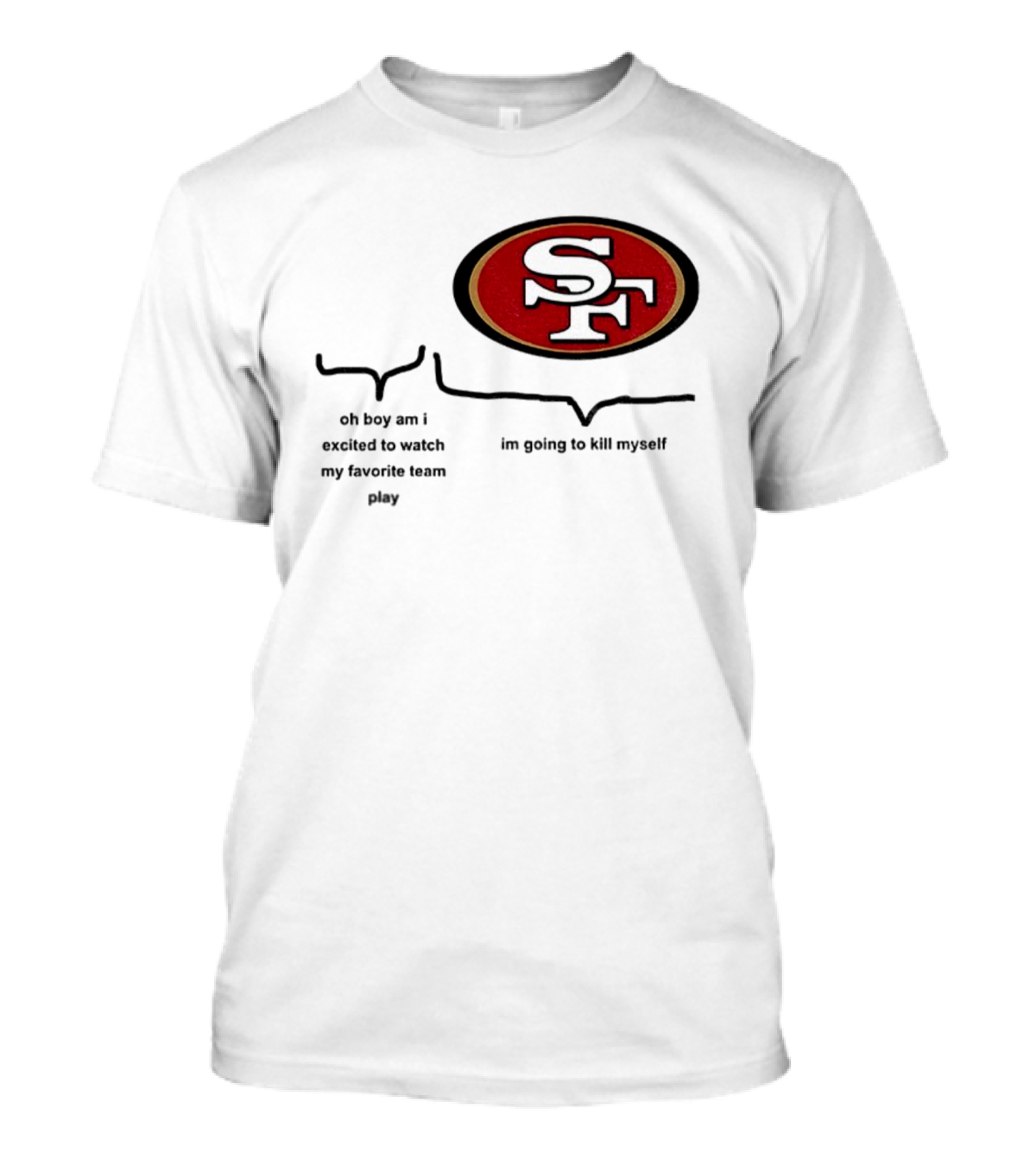 San Francisco 49ers NFL Football SF Oval Enthusiast Excitement T-Shirt
