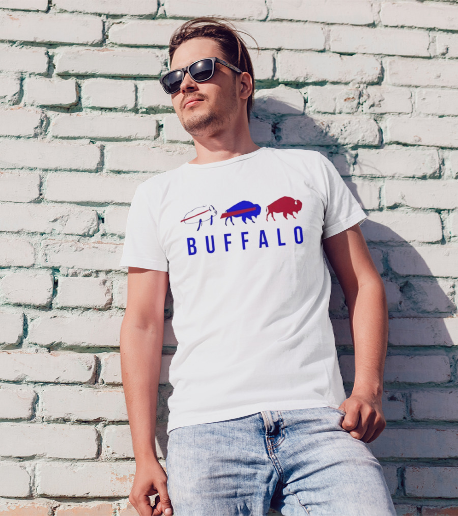 Buffalo Bills Evolution Vintage Retro Styles T-Shirt