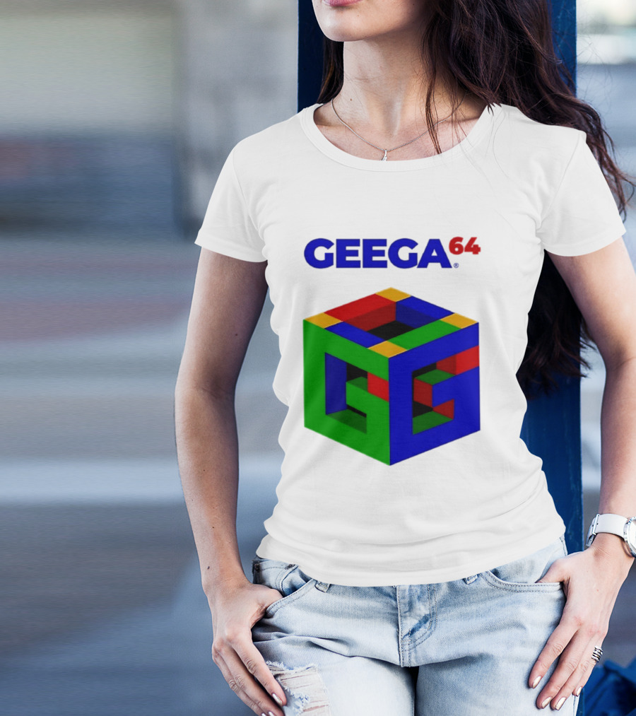 Geega 64 Cube Illusion Design T-Shirt