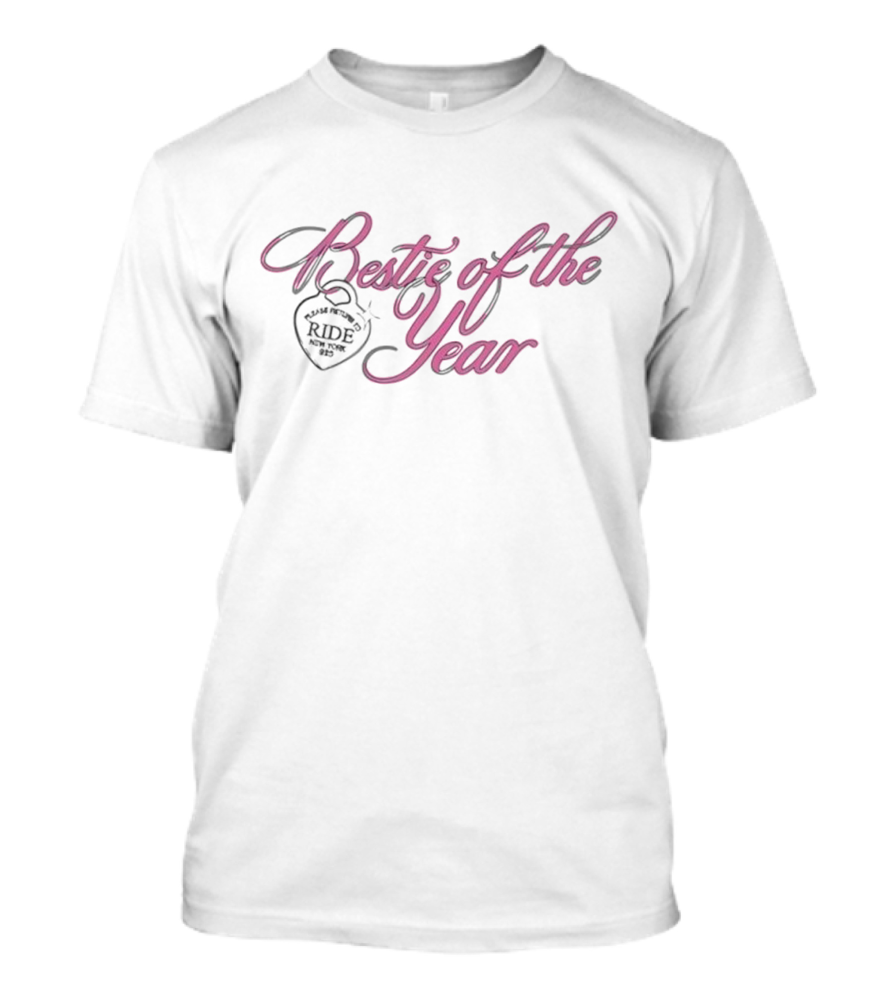 Ride Bestie Of The Year 2025 Heart Charm T-Shirt