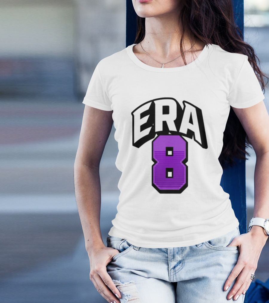ERA8 Lamar Jackson Purple Number 8 Sports Style T-Shirt