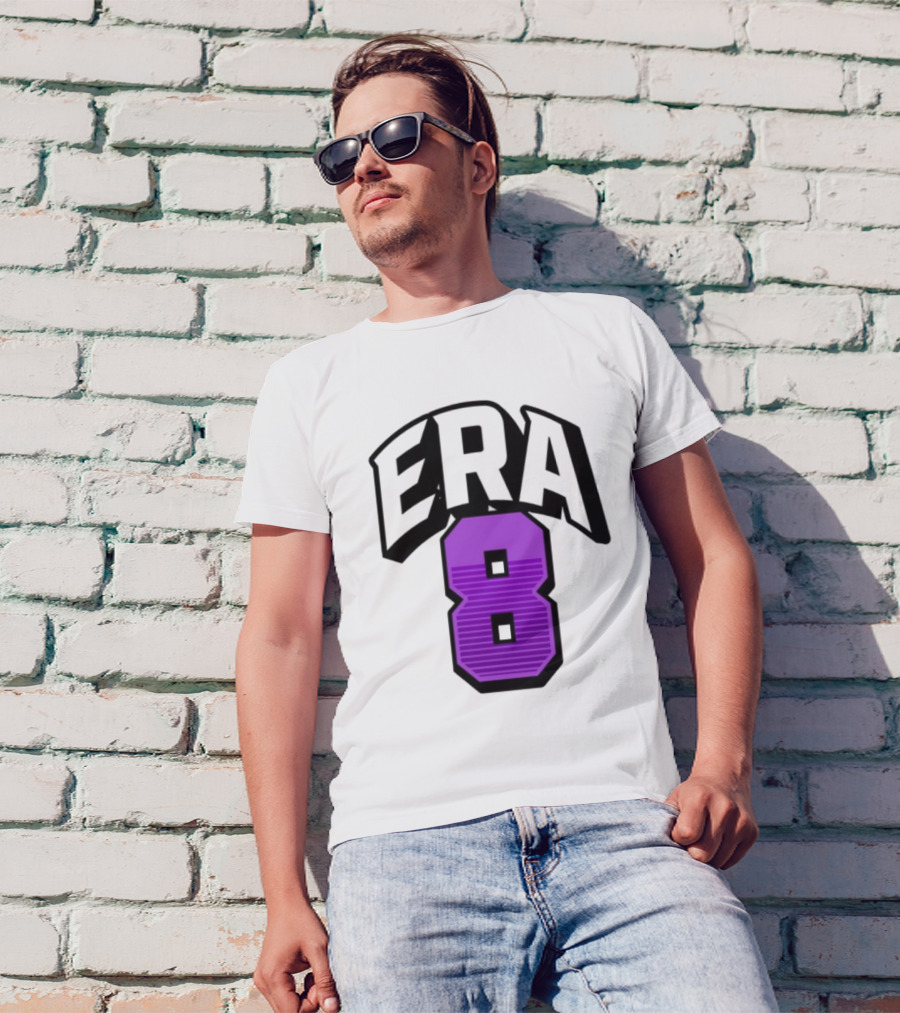 ERA8 Lamar Jackson Purple Number 8 Sports Style T-Shirt