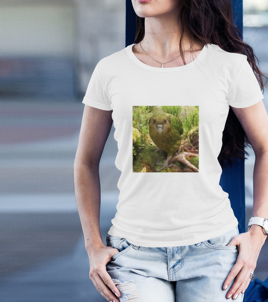 Shearling Kakapo Bird In Forest Habitat T-Shirt