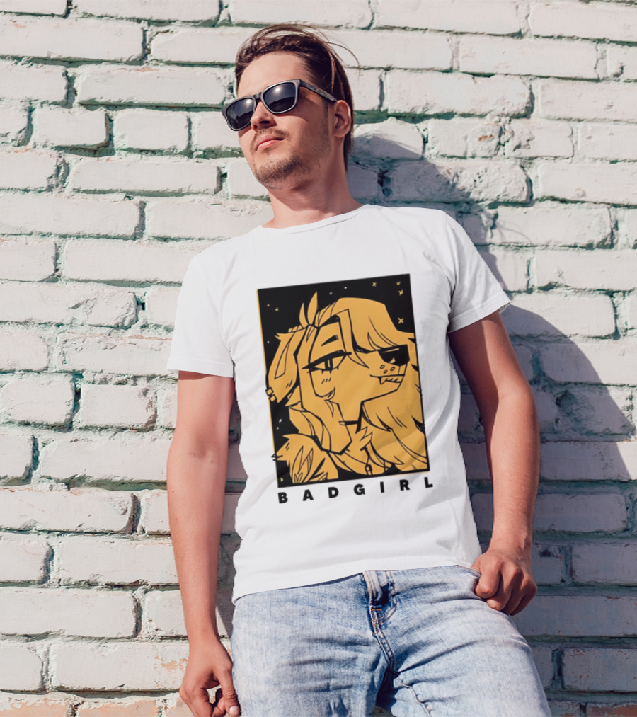 Doubledog Bad Girl Retro Cartoon Style T-Shirt