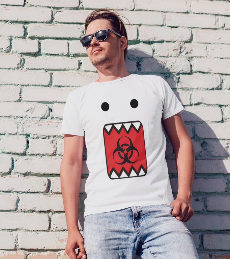 Romanceplanet Domo Kun Biohazard Symbol Design T-Shirt