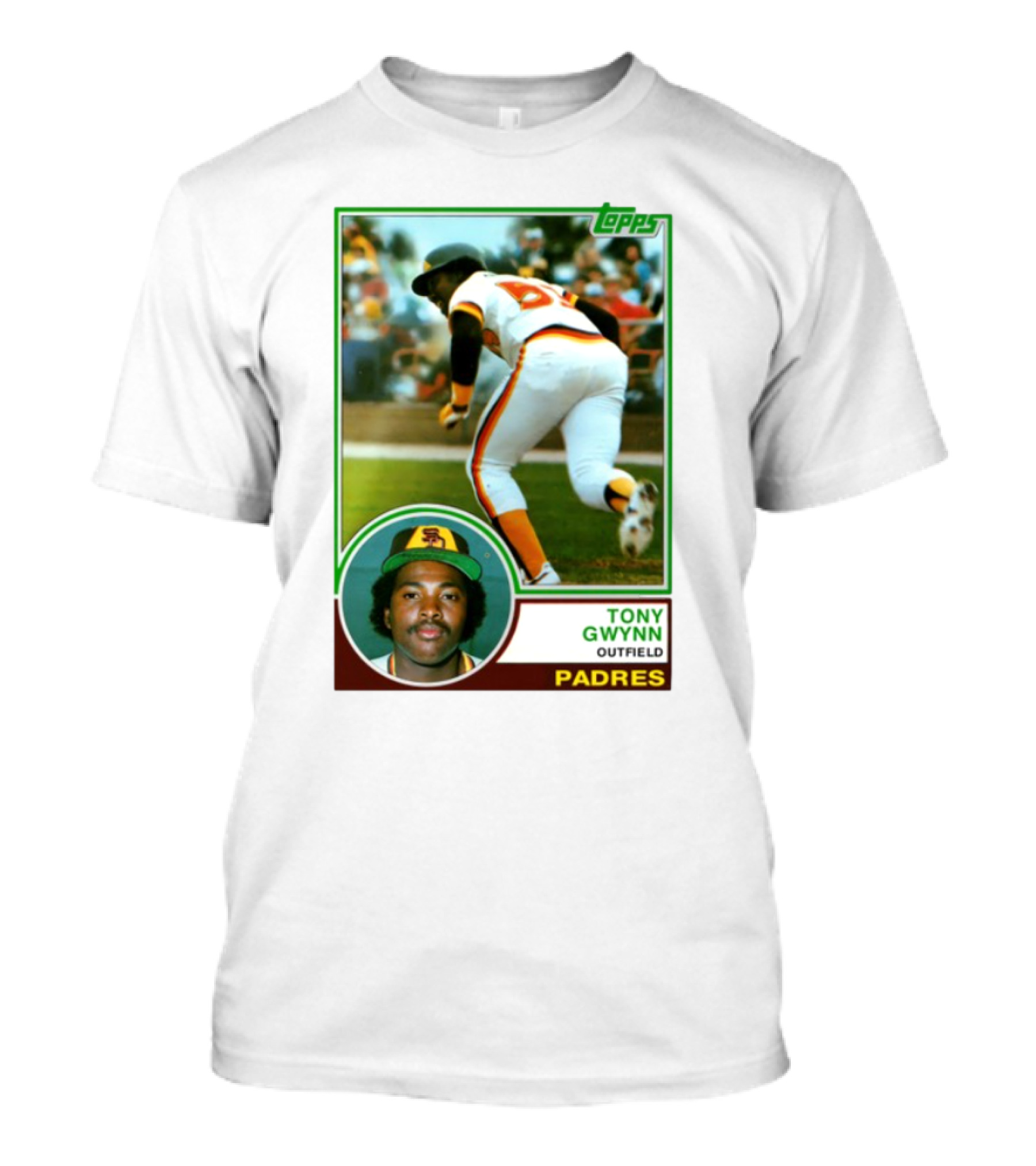Topps Tony Gwynn Outfield Padres Baseball Card T-Shirt