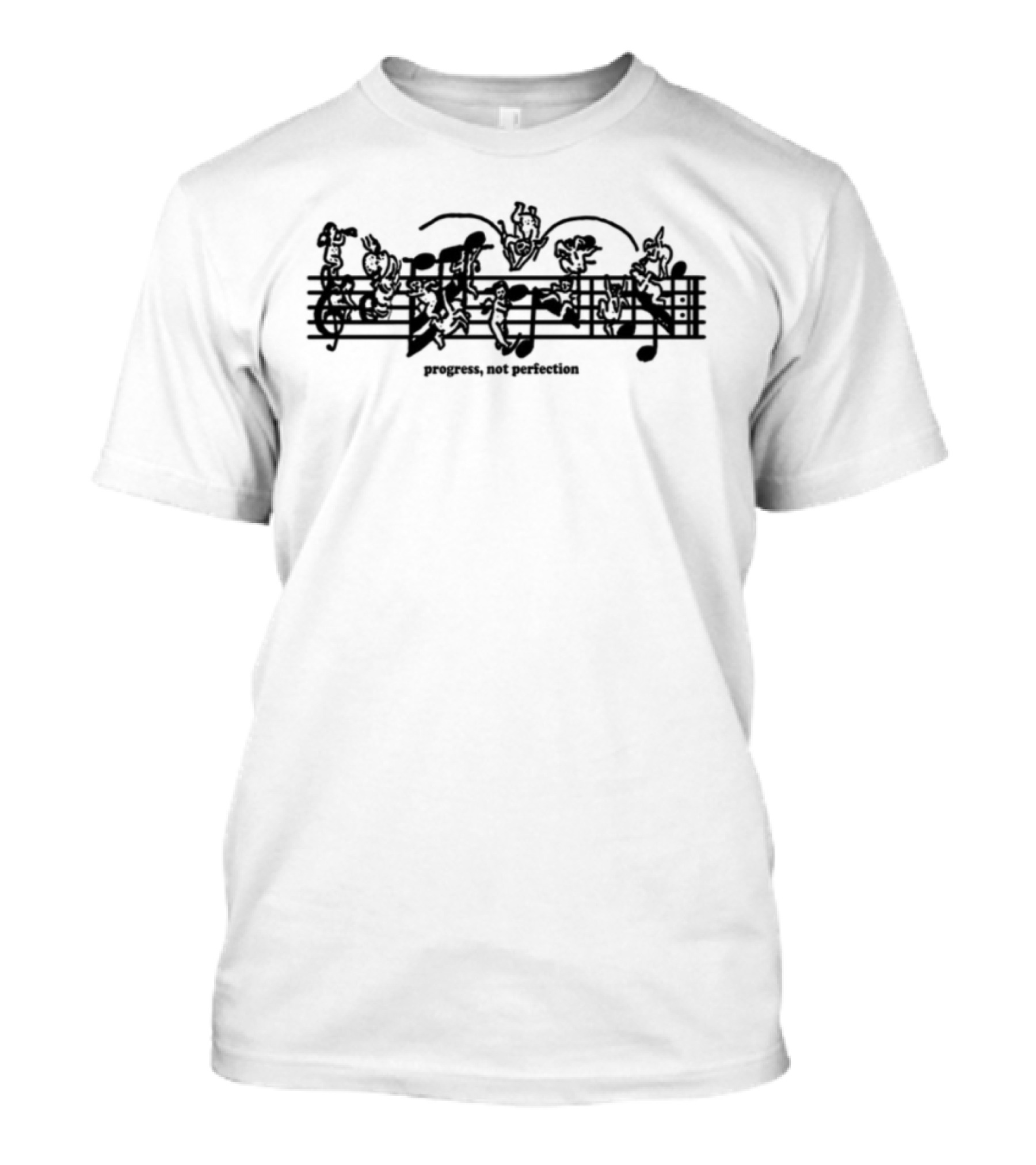 Flowerbed Progress Not Perfection Floral Theme T-Shirt