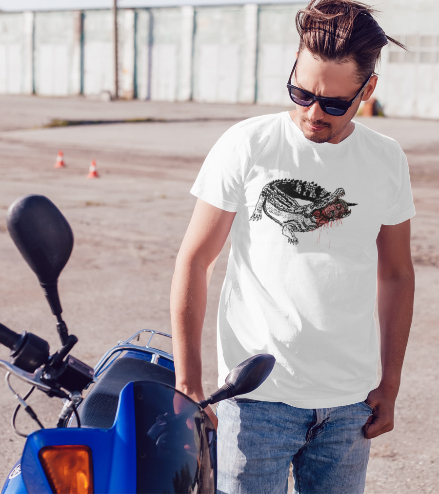 Limted Alligator Alcatraz Eat The Rich Crocodile Art T-Shirt