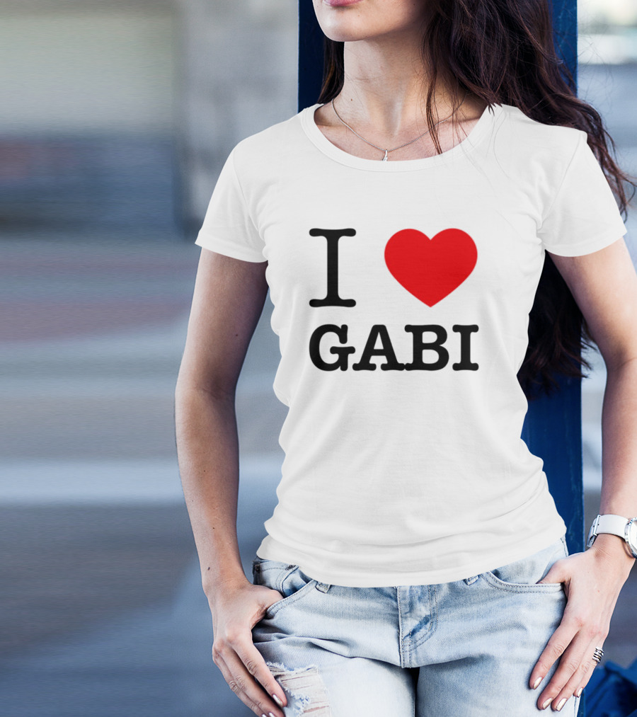 I Heart Gabi Bold Love Red Heart Icon T-Shirt