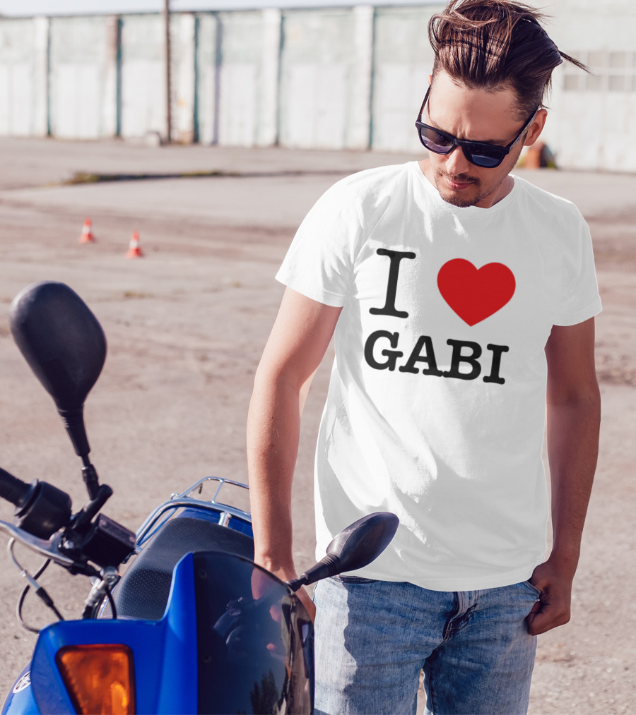 I Heart Gabi Bold Love Red Heart Icon T-Shirt