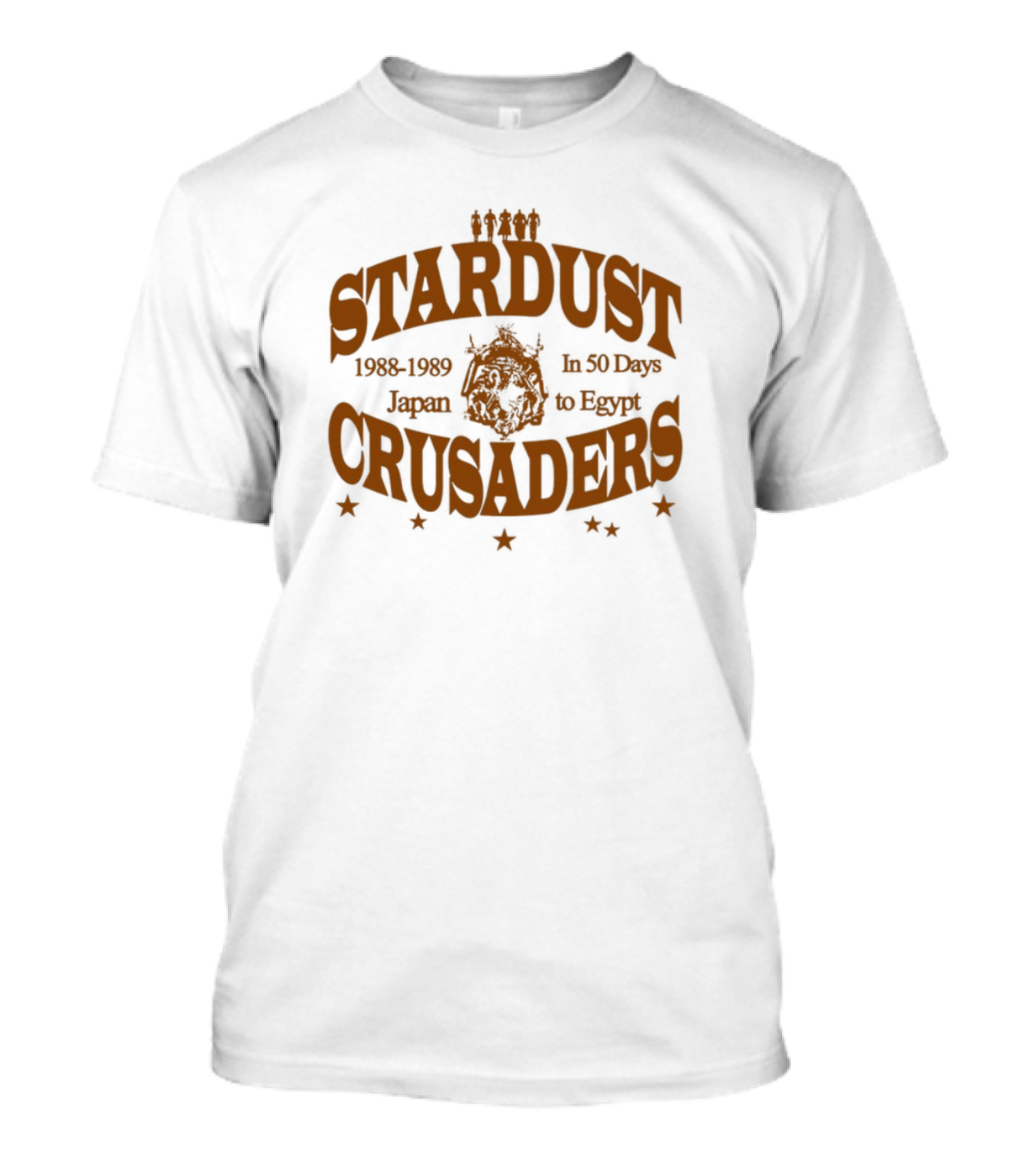 Japan To Egypt Stardust Crusaders Journey 1988 1989 In 50 Days T-Shirt