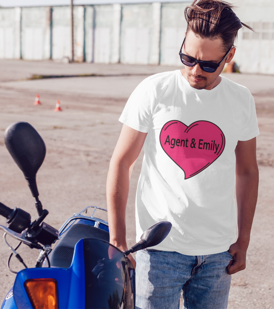 Agent & Emily Pink Heart T-Shirt