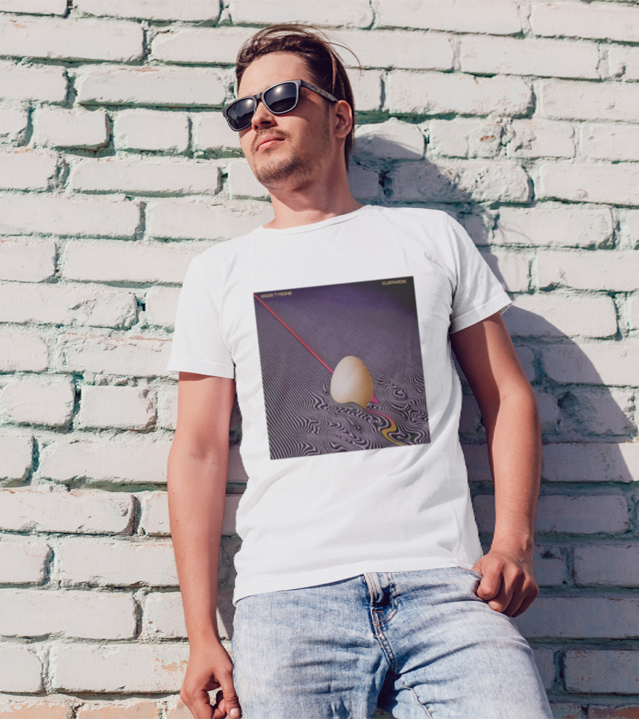 Eggs Tyrone Custards Optical Illusion Stripes With Egg T-Shirt
